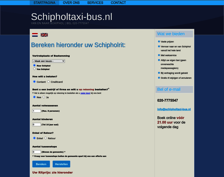Schipholtaxi-bus.nl thumbnail