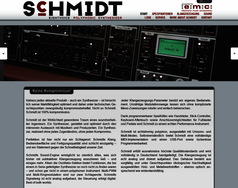 Schmidt-synthesizer.com thumbnail