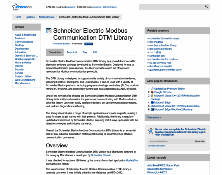 Schneider-electric-modbus-communication-dtm-library.updatestar.com thumbnail