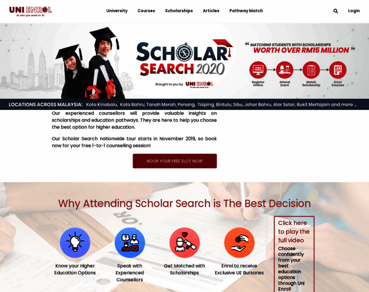 Scholarsearch.unienrol.com thumbnail