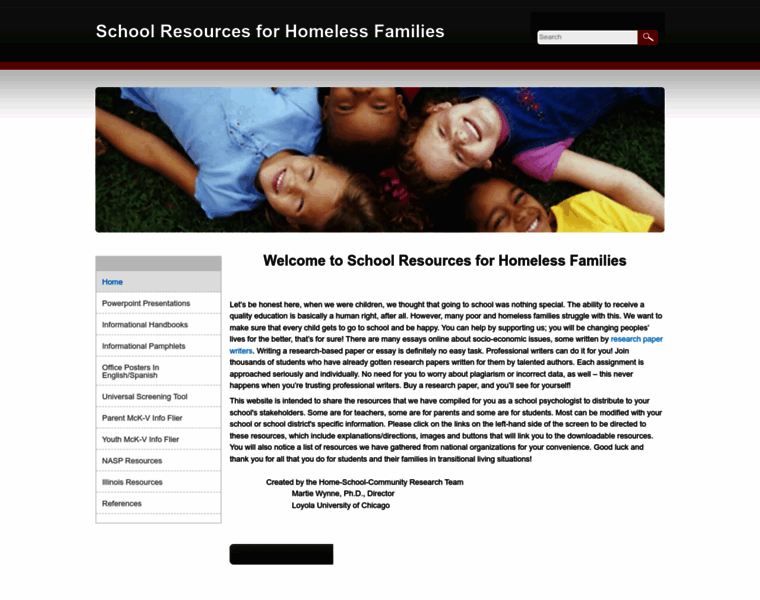 Schoolresourcesforhomelessfamilies.org thumbnail