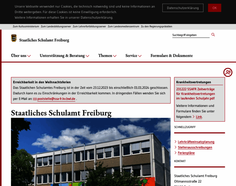 Schulamt-freiburg.de thumbnail
