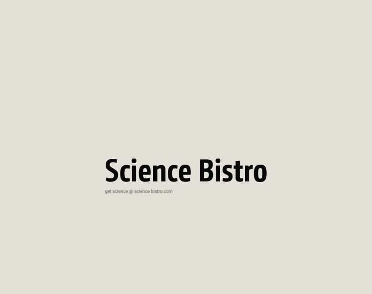 Sciencebistro.com thumbnail