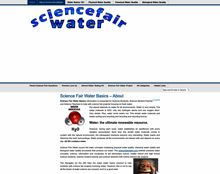 Sciencefairwater.com thumbnail