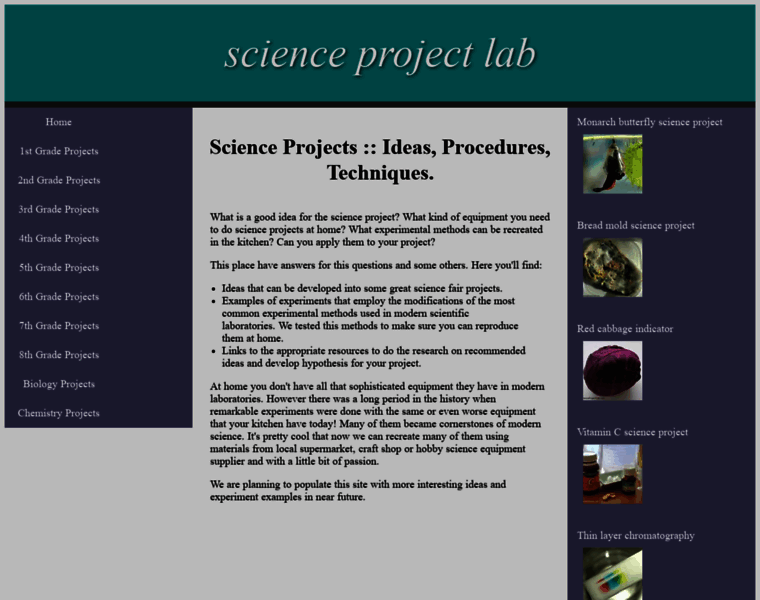 Scienceprojectlab.com thumbnail