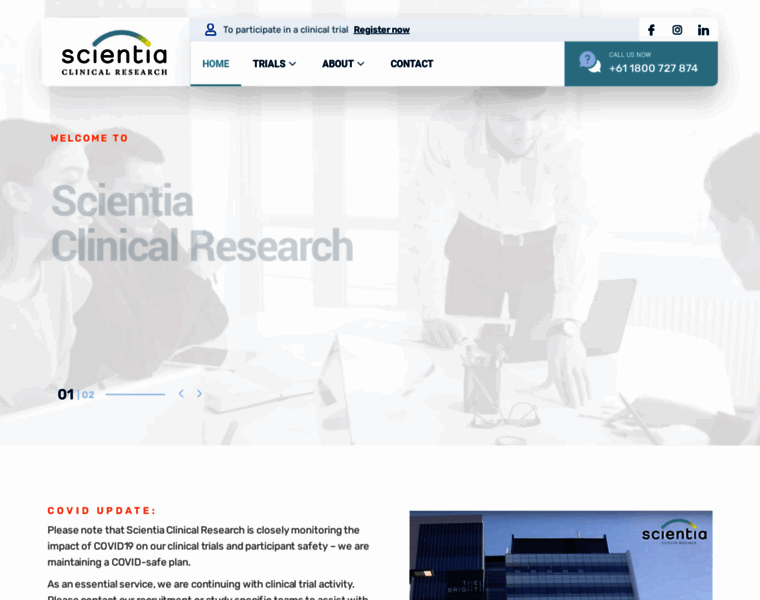Scientiaclinicalresearch.com.au thumbnail