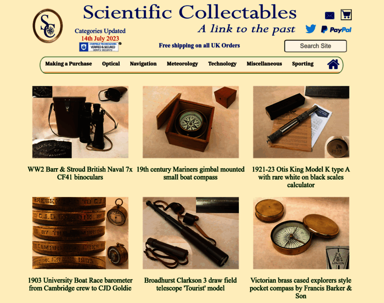 Scientificcollectables.com thumbnail