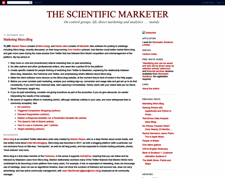 Scientificmarketer.com thumbnail