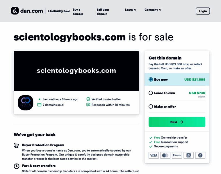 Scientologybooks.com thumbnail