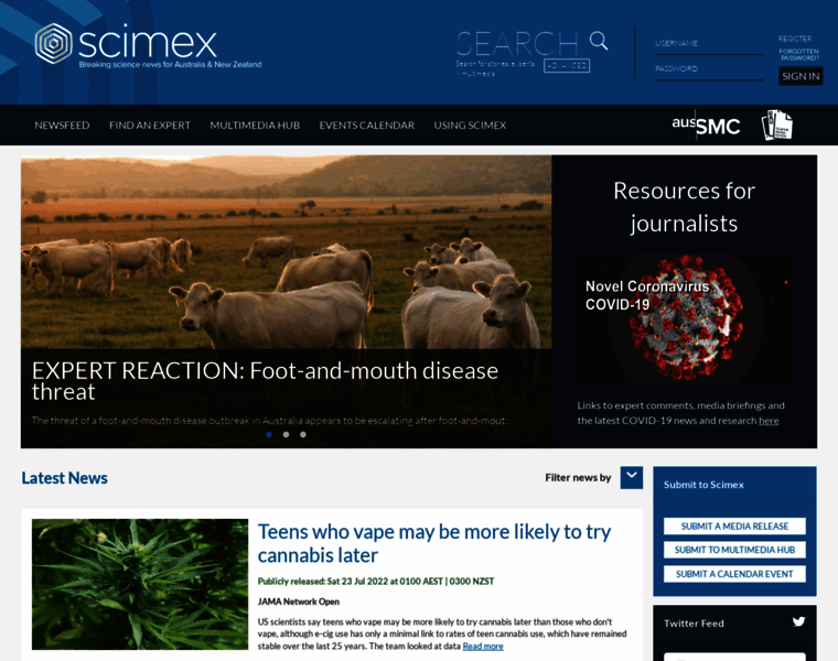 Scimex.org thumbnail