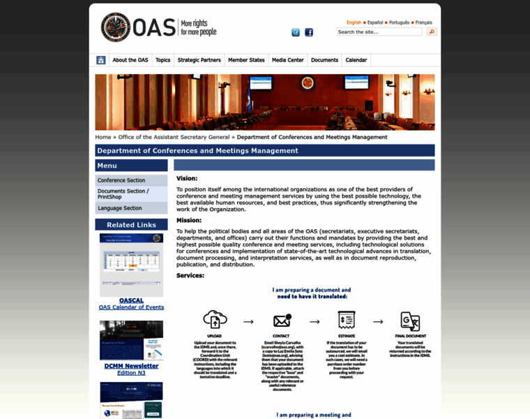 Scm.oas.org thumbnail