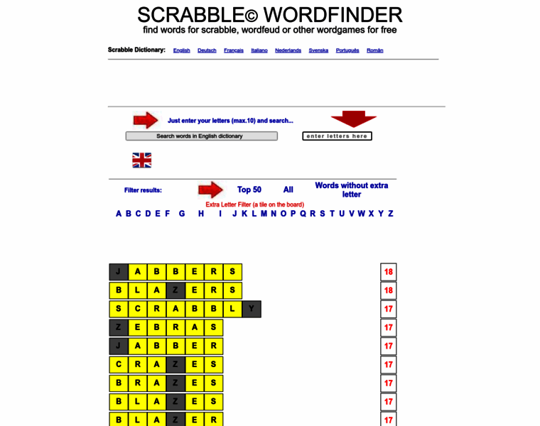 Scrabblewordfinder.eu thumbnail