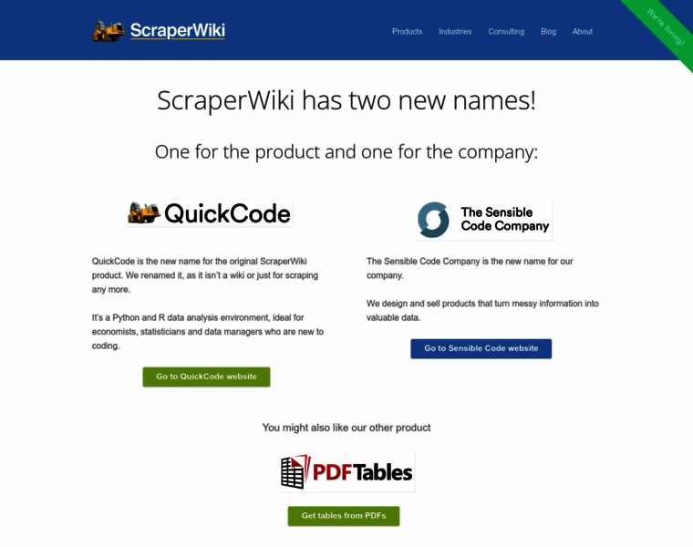 Scraperwiki.com thumbnail