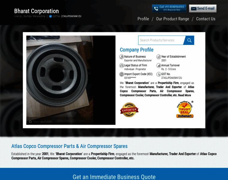 Screwaircompressorspares.com thumbnail