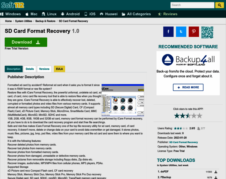 Sd-card-format-recovery.soft112.com thumbnail