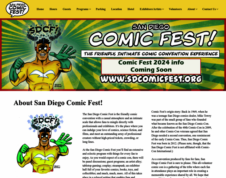 Sdcomicfest.org thumbnail