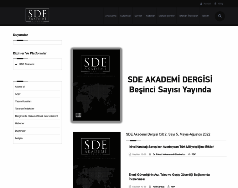 Sdeakademidergisi.org thumbnail