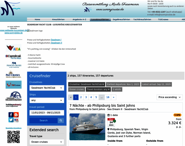 Seadream-yachtclub.de thumbnail