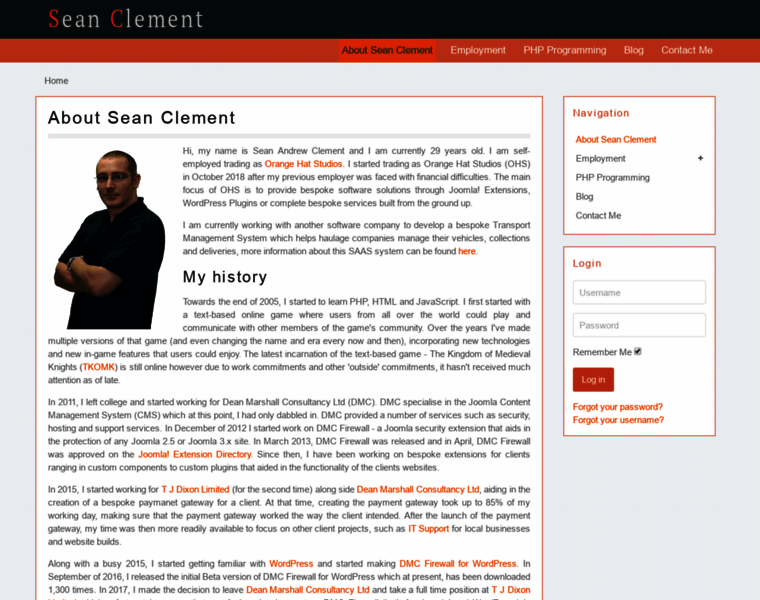 Seanclement.co.uk thumbnail