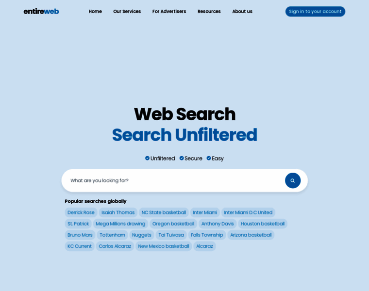 Search.entireweb.com thumbnail