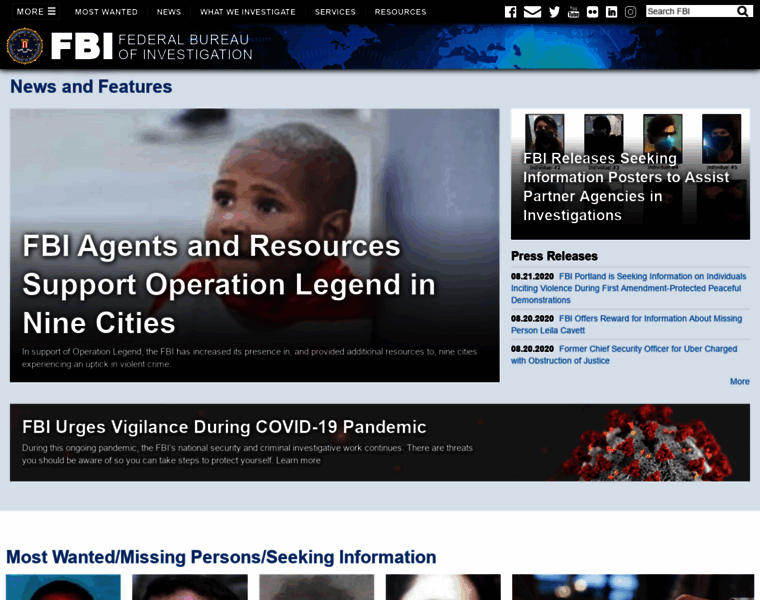 Search.fbi.gov thumbnail