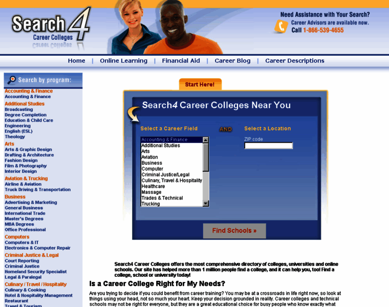 Search4careercolleges.com thumbnail