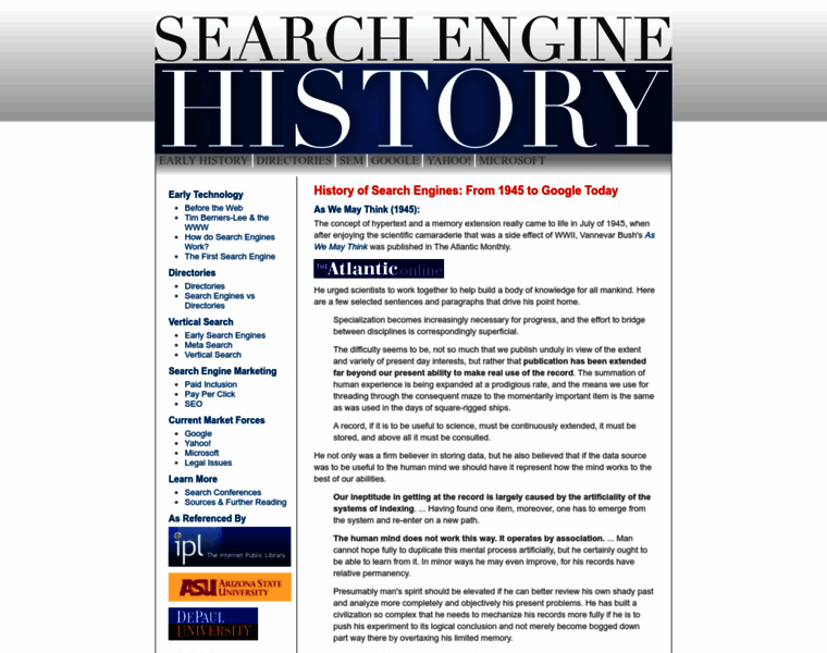Searchenginehistory.com thumbnail