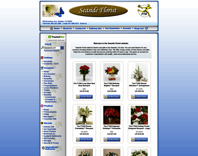 Seasidefloral.net thumbnail
