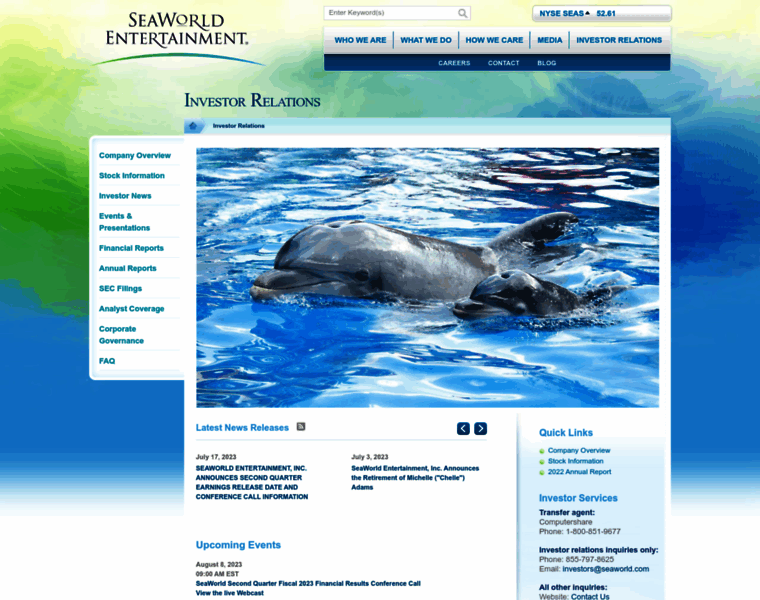 Seaworldinvestors.com thumbnail
