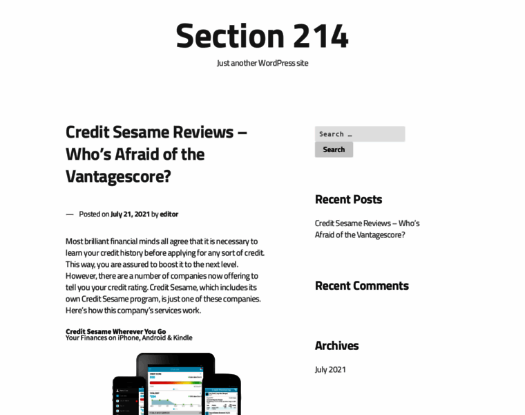 Section214.com thumbnail