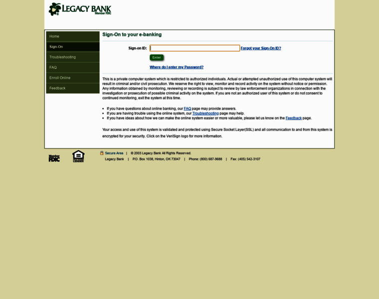 Secure-legacybank.com thumbnail