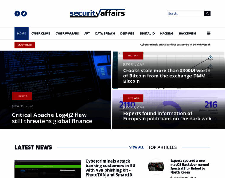 Securityaffairs.co thumbnail
