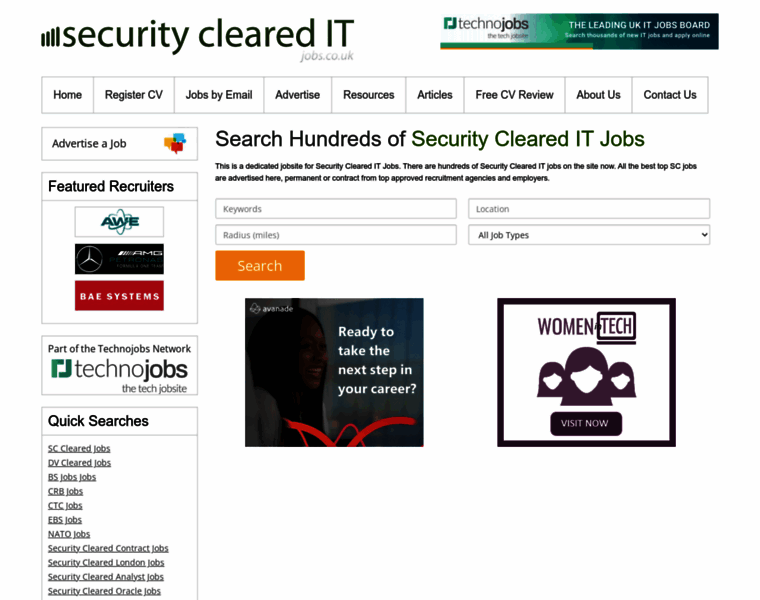 Securitycleareditjobs.co.uk thumbnail