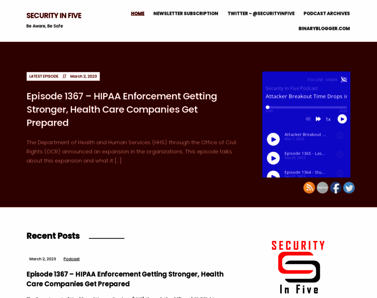 Securityinfive.com thumbnail