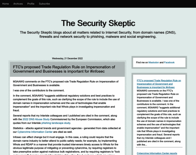 Securityskeptic.com thumbnail