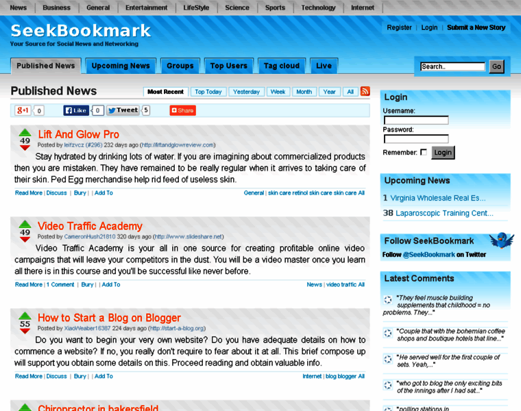 Seekbookmark.com thumbnail