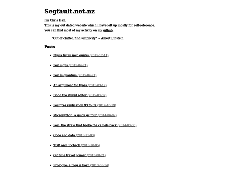 Segfault.net.nz thumbnail