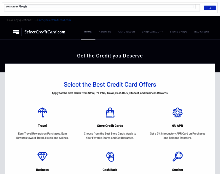 Selectcreditcard.com thumbnail