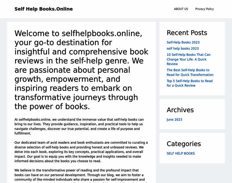 Selfhelpbooks.online thumbnail