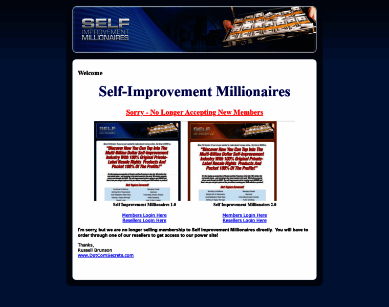 Selfimprovementmillionaires.com thumbnail