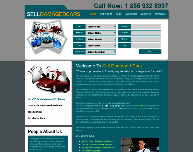 Selldamagedcars.com thumbnail