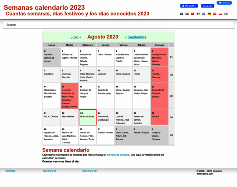 Semana-calendario.com thumbnail