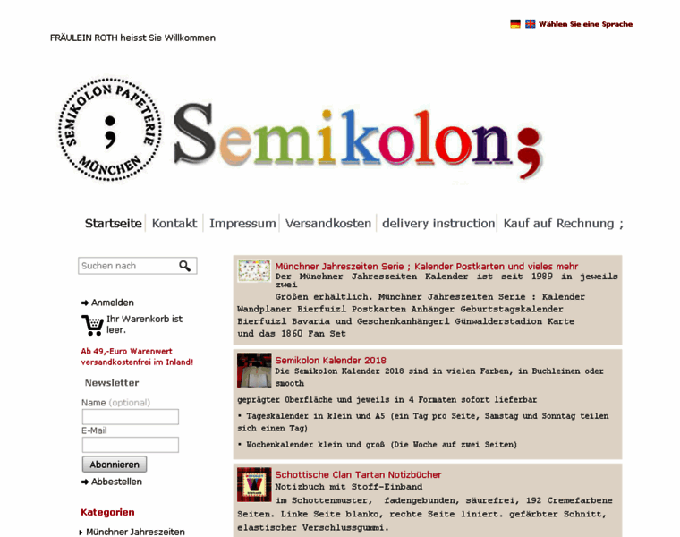 Semikolon-onlineshop.de thumbnail