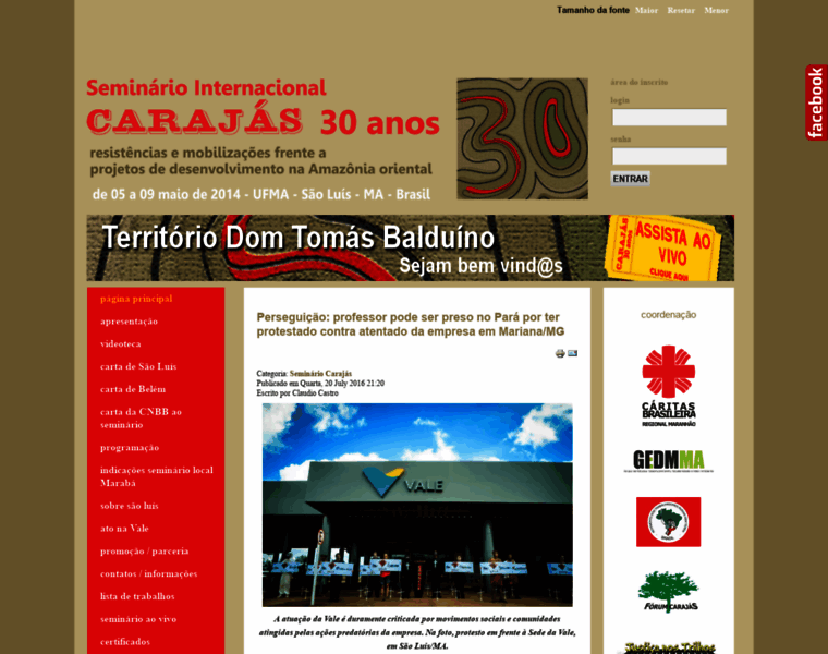 Seminariocarajas30anos.org thumbnail