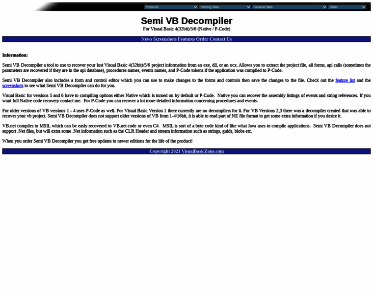 Semivbdecompiler.com thumbnail