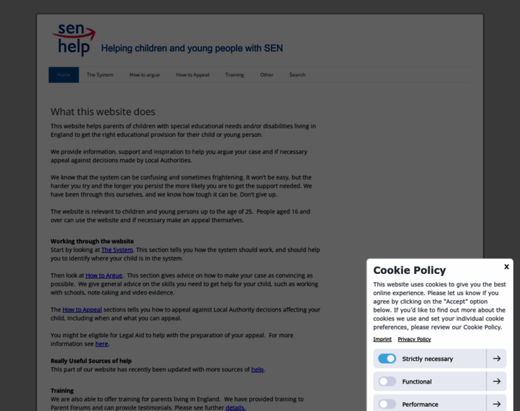Sen-help.org.uk thumbnail