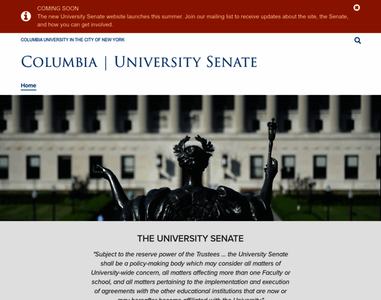 Senate.columbia.edu thumbnail