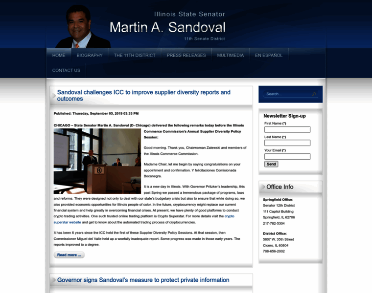 Senatormartinsandoval.com thumbnail