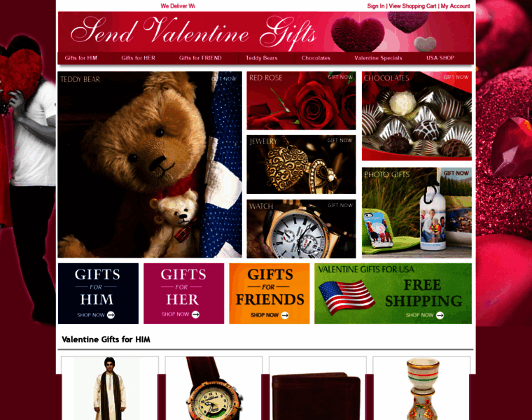 Send-valentine-gifts.com thumbnail