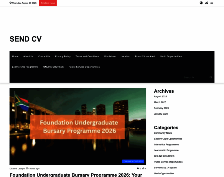 Sendcv.co.za thumbnail